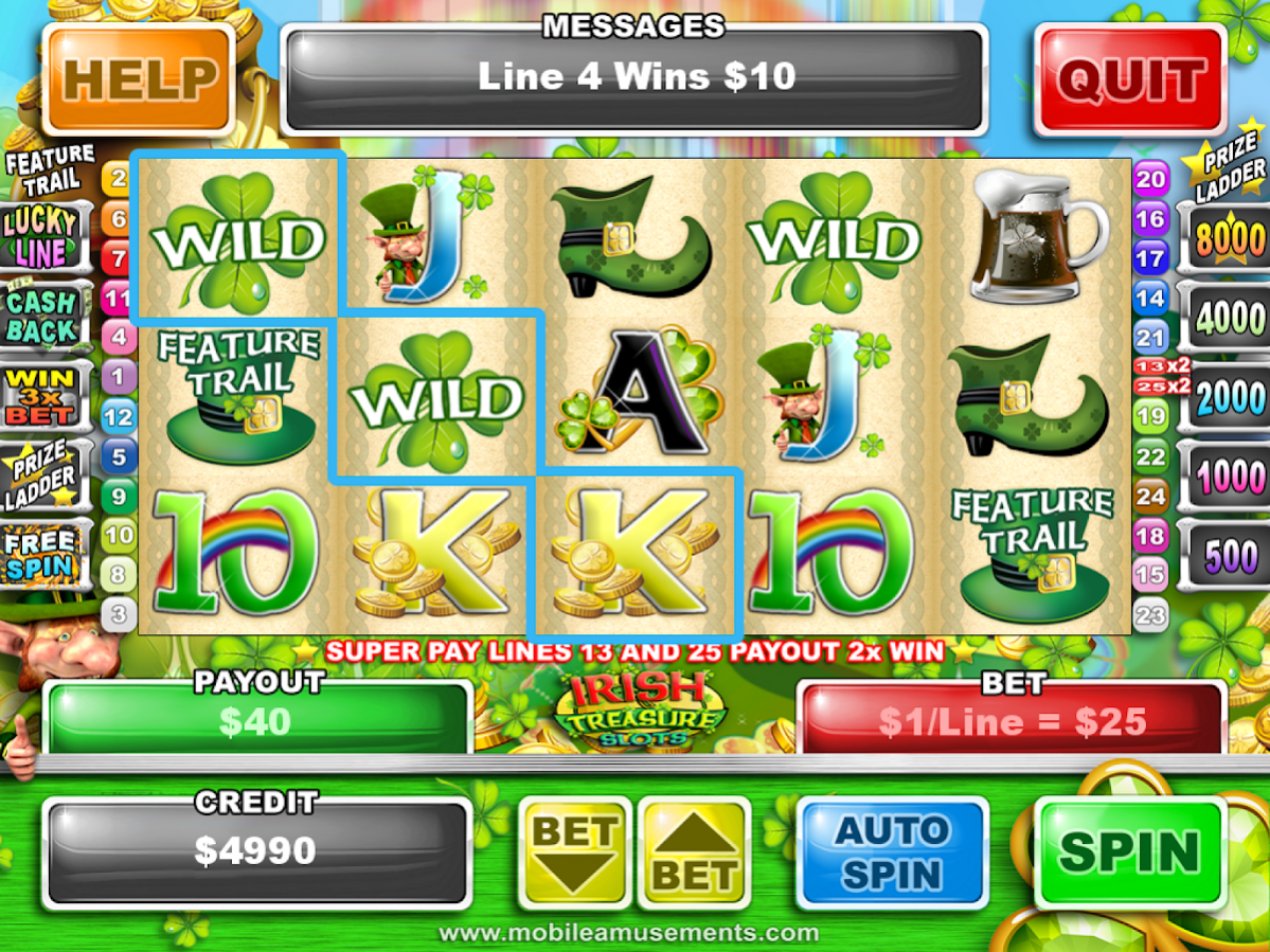 Irish Treasure Lucky Golden Rainbow Slots 5.0 Screenshot