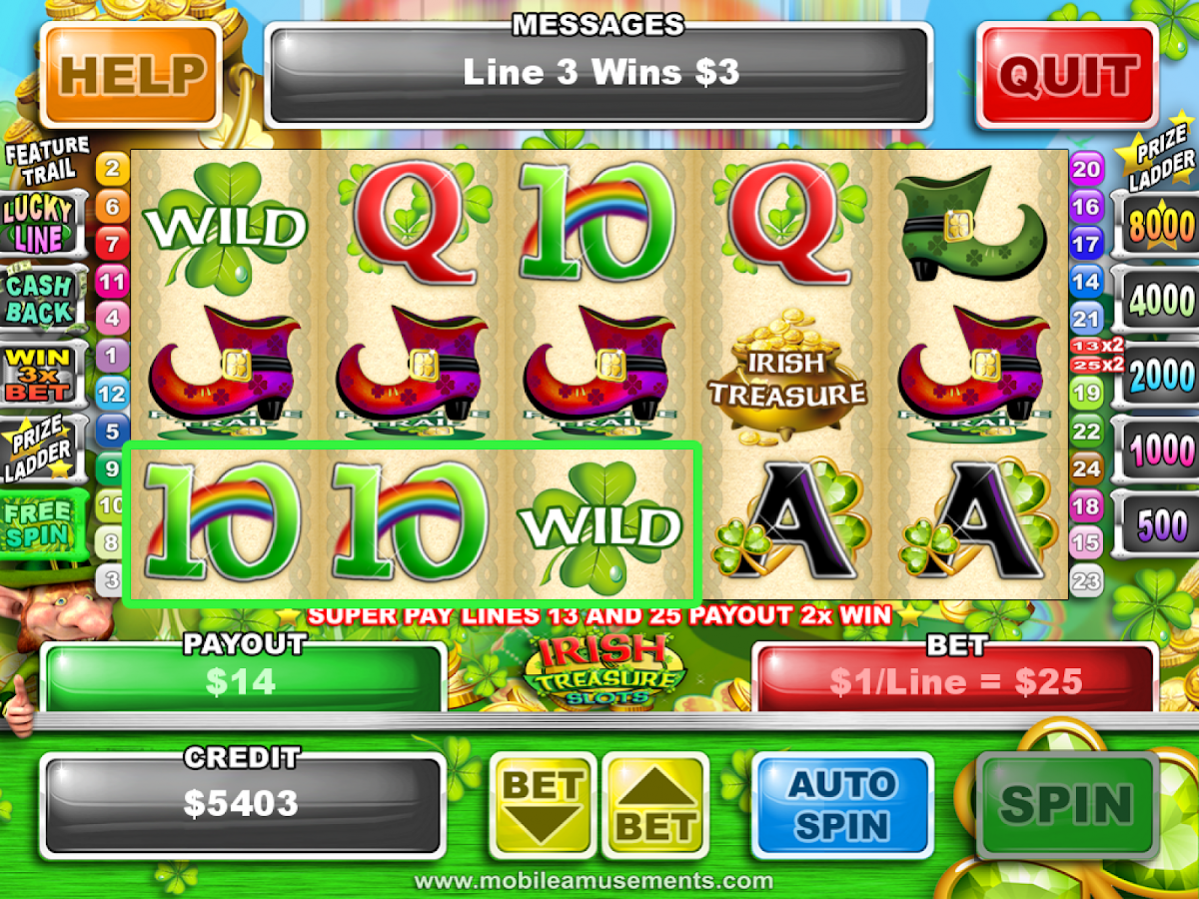 Irish Treasure Lucky Golden Rainbow Slots 5.0 Screenshot