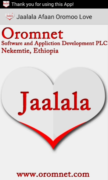 Jaalala Oromoo Love Messages 3.96 Screenshot