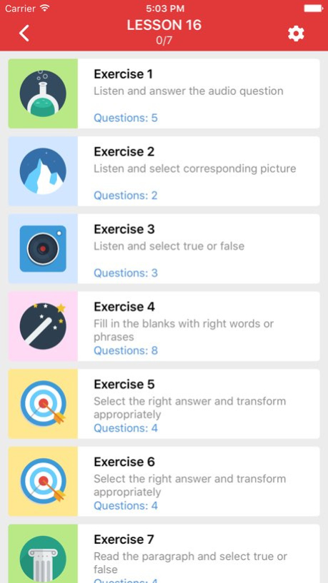 Japanese Exercises - Minna Mondai 1.1 Screenshot