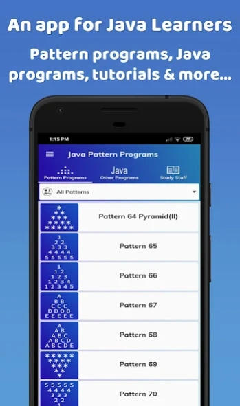 Pattern Programs for Java 11.5 Screenshot