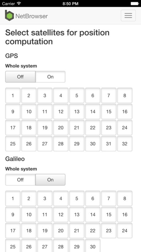 JAVAD NetBrowser 2.7.7 Screenshot