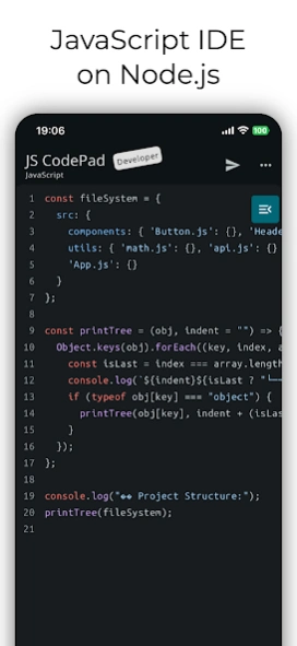 JavaScript Coding Editor & IDE 1.8.18 Screenshot