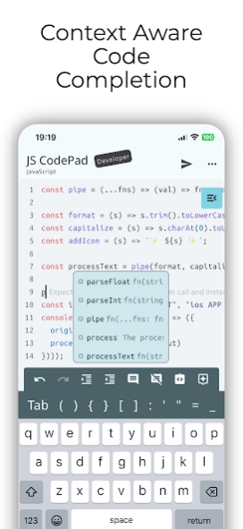 JavaScript Coding Editor & IDE 1.8.18 Screenshot