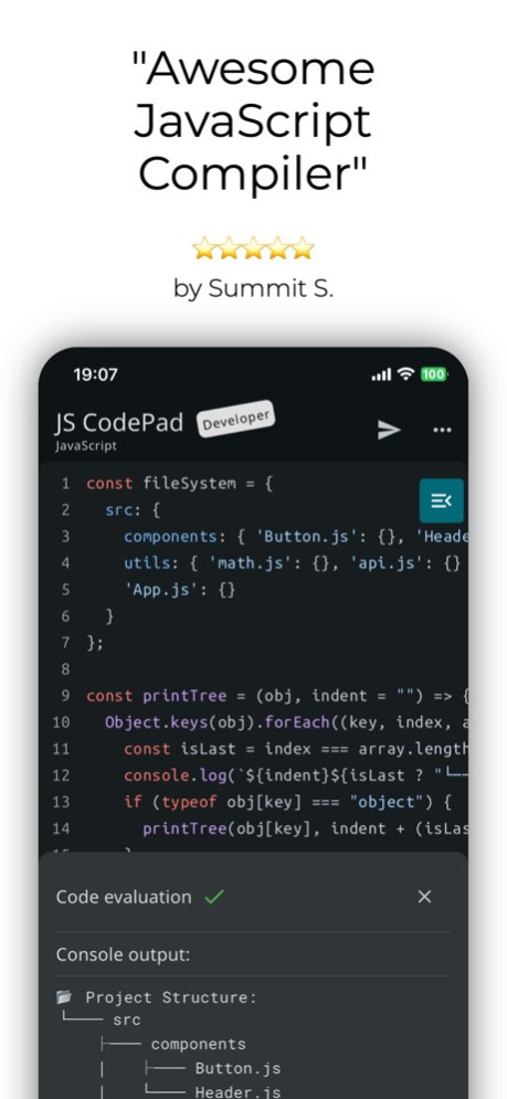 JavaScript Coding Editor & IDE 1.8.18 Screenshot