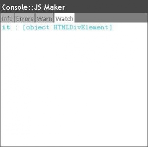 JavaScript Console 2.0 Screenshot