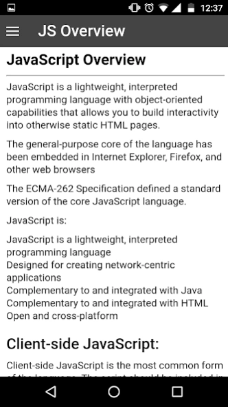 JavaScript Offline Tutorial 1.0.0 Screenshot