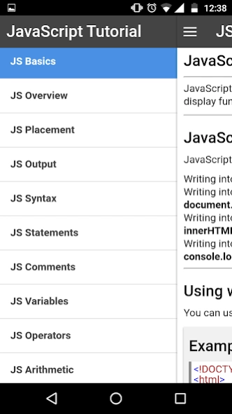 JavaScript Offline Tutorial 1.0.0 Screenshot