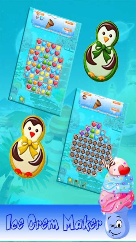 Jelly Frozen Crazy Match 3 Puzzle : Ice Cream Maker Free Games  Screenshot