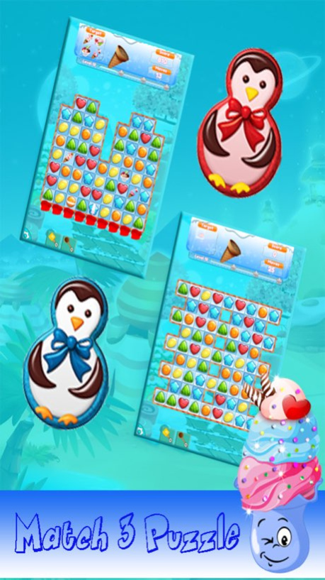 Jelly Frozen Crazy Match 3 Puzzle : Ice Cream Maker Free Games  Screenshot