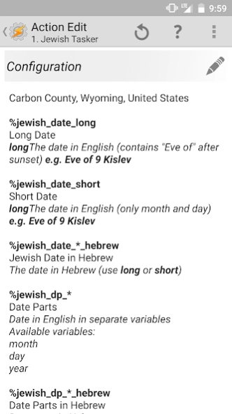 Jewish Tasker Plugin 2.2 Screenshot