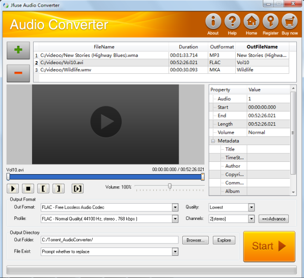 Jfuse Audio Converter 1.24 Screenshot