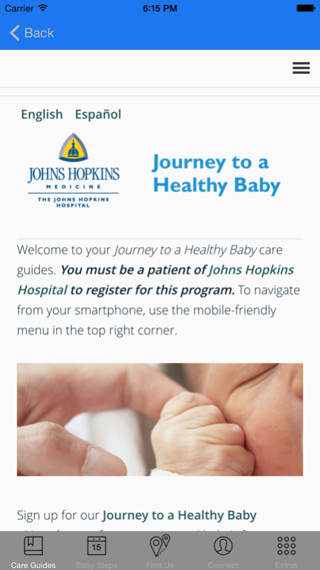 Johns Hopkins Hospital Baby 1.1 Screenshot