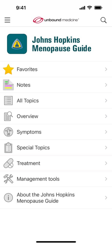 Johns Hopkins Menopause Guide 1.5 Screenshot