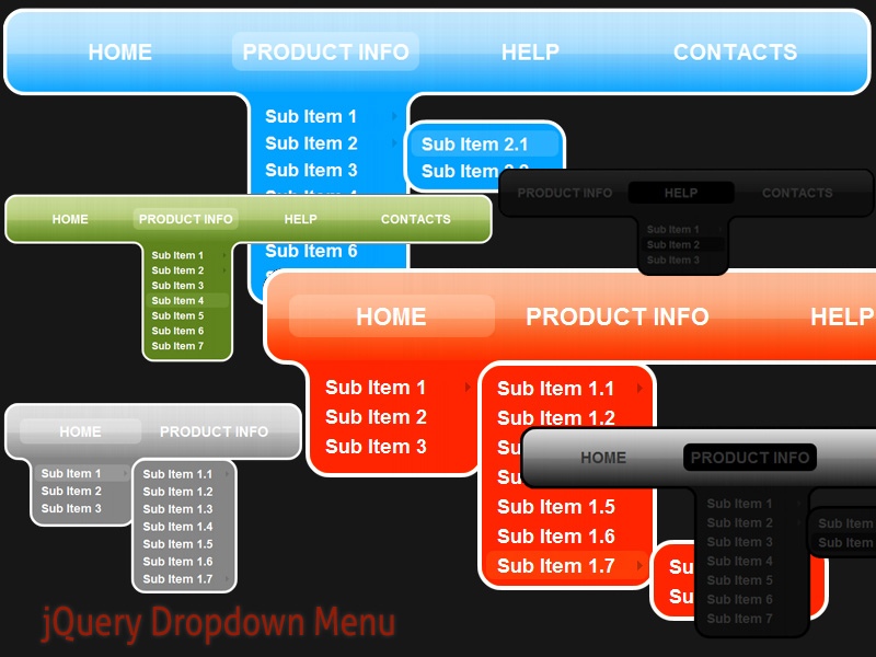 jQuery Dropdown Menu Style 3 1.5 Screenshot