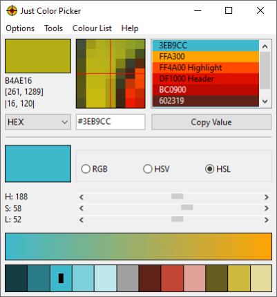 Just Color Picker 6.2 Screenshot