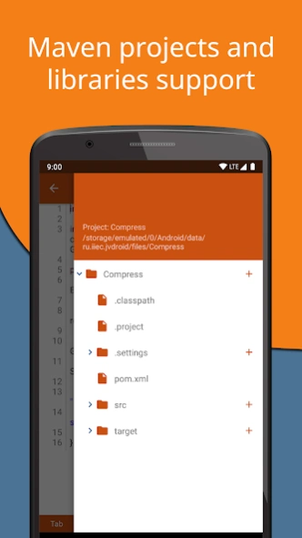 Jvdroid - IDE for Java 2.8 Screenshot