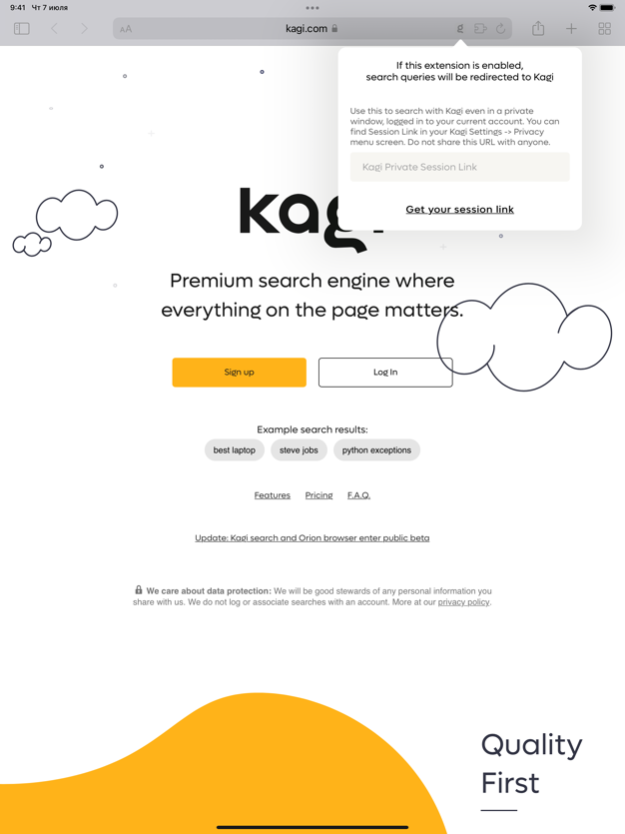 ⋆‬ Kagi Search for Safari ⋆‬ 1.0.10 Screenshot
