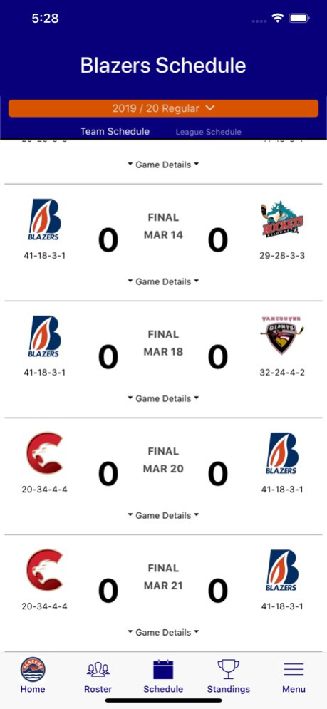 Kamloops Blazers 12.8.7 Screenshot