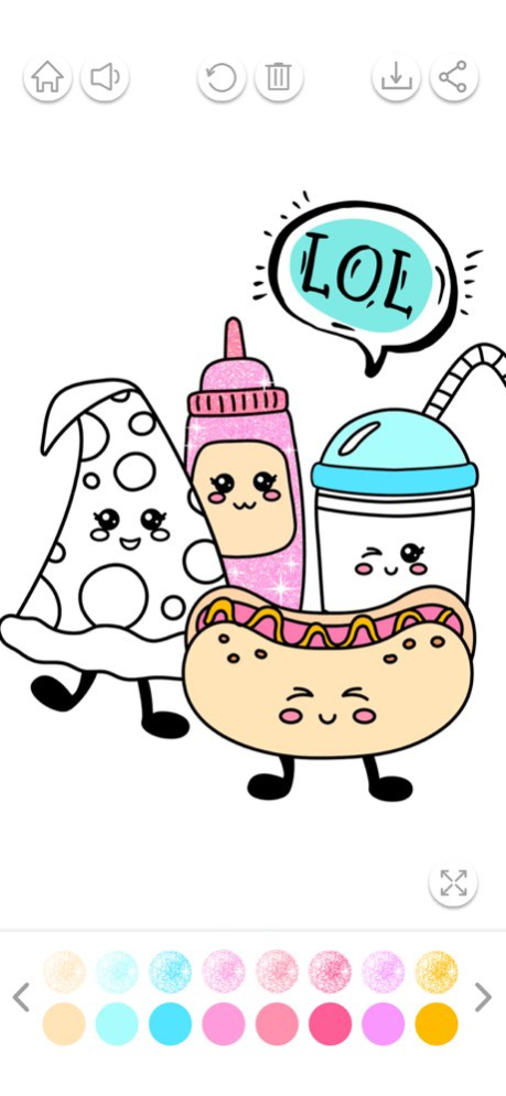 Kawaii Coloring Book Glitter 1.2.3 Screenshot