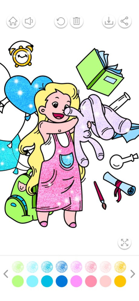 Kawaii Coloring Book Glitter 1.2.3 Screenshot