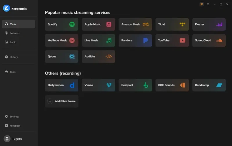 KeepMusic Music One for Mac 1.2.4 Screenshot