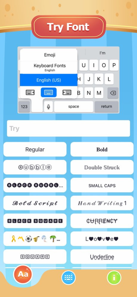 Keyboard Fonts  Screenshot