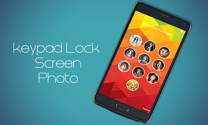 Keypad Lock Screen Photo 1.0 Screenshot