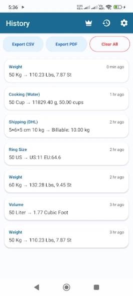 Weight & Unit Converter Pro  Screenshot
