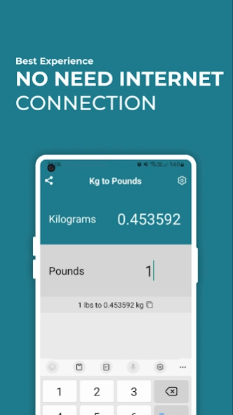 Kg to Lbs - Kilogram to Pound  Screenshot