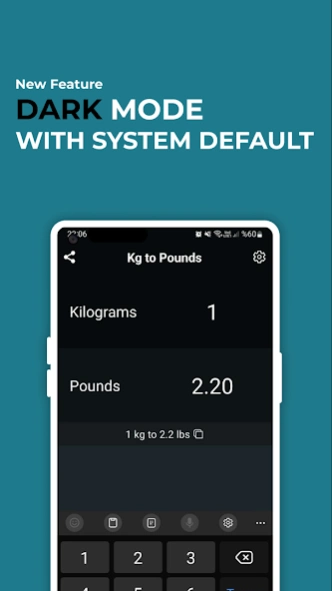 Kg to Lbs - Kilogram to Pound  Screenshot
