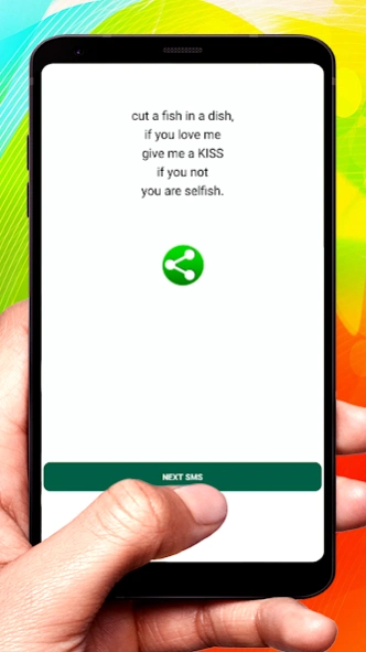Kissing Day SMS Text Message  Screenshot