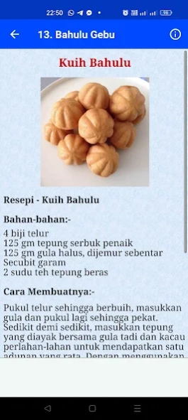 Aneka Kuih Resepi Ibunda 3.2.7 Screenshot