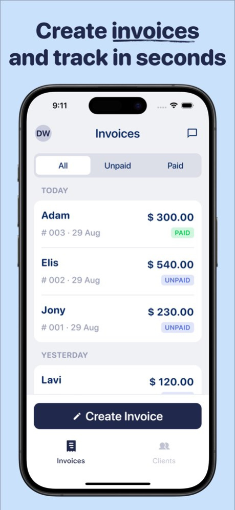 Lava Invoice Maker Estimate 4.0 Screenshot