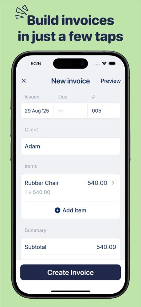 Lava Invoice Maker Estimate 4.0 Screenshot