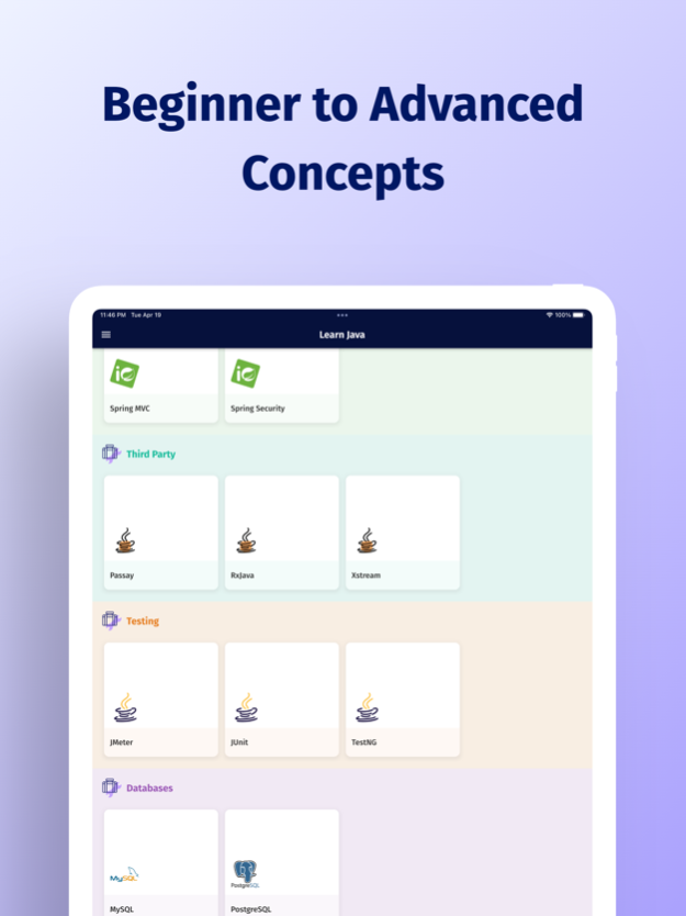 Learn Java Coding Fast Offline 1.3.1 Screenshot