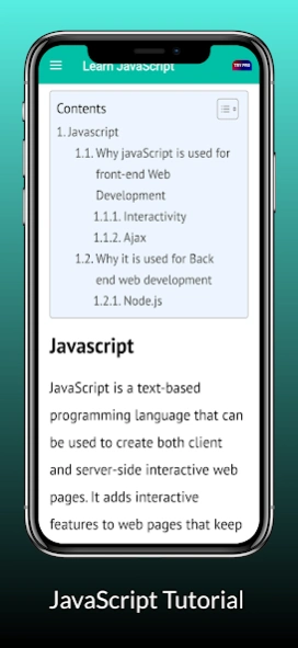 Learn JavaScript Programming 1.0.1 Screenshot