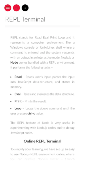 Learn Node JS Tutorial  Screenshot