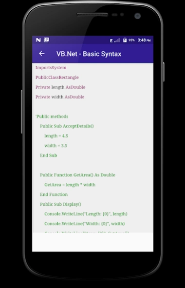 Learn - Visual Basic .NET  Screenshot
