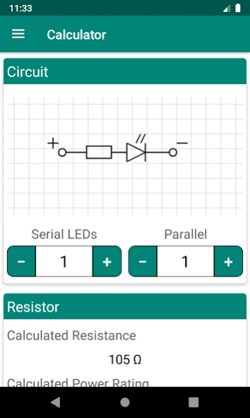 LED Resistor - Calculator 1.0 Screenshot