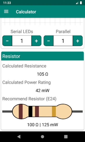 LED Resistor - Calculator 1.0 Screenshot