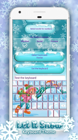 Let It Snow Keyboard Theme 7.0 Screenshot