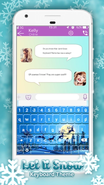 Let It Snow Keyboard Theme 7.0 Screenshot