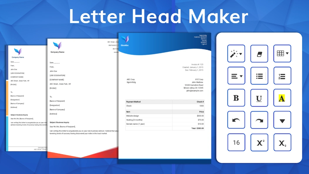 Letterhead Maker with logo PDF 6.0 Screenshot