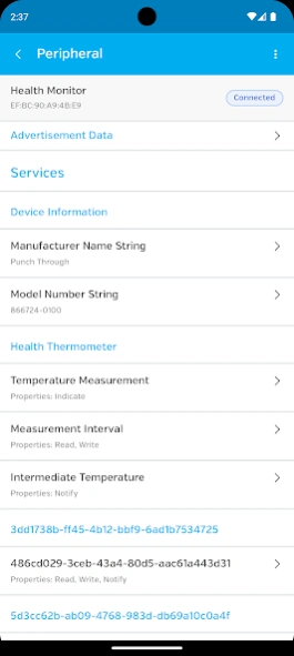 LightBlue(R) - Bluetooth LE 2.14.0 Screenshot