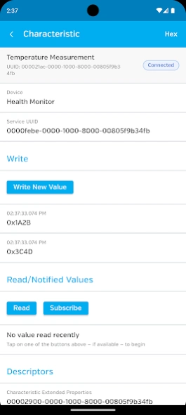 LightBlue(R) - Bluetooth LE 2.14.0 Screenshot