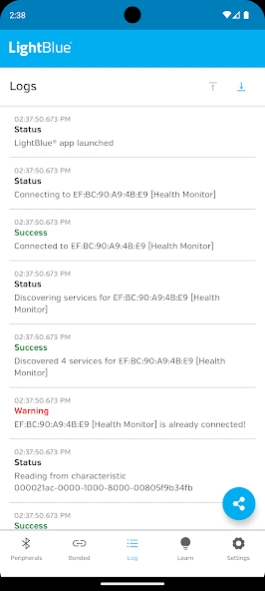 LightBlue(R) - Bluetooth LE 2.14.0 Screenshot