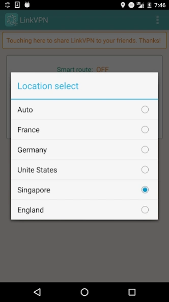 LinkVPN Unlimited VPN Proxy 1.3.2 Screenshot
