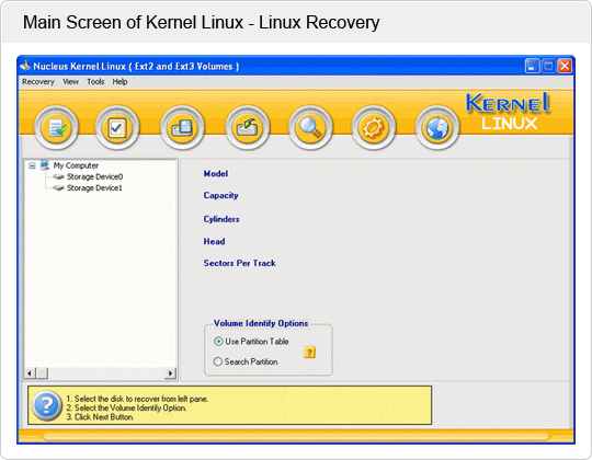 Linux Disk Recovery Tool 4.02 Screenshot