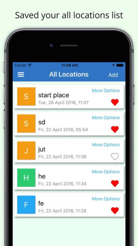 Location saver: save and share your visited Place  Screenshot